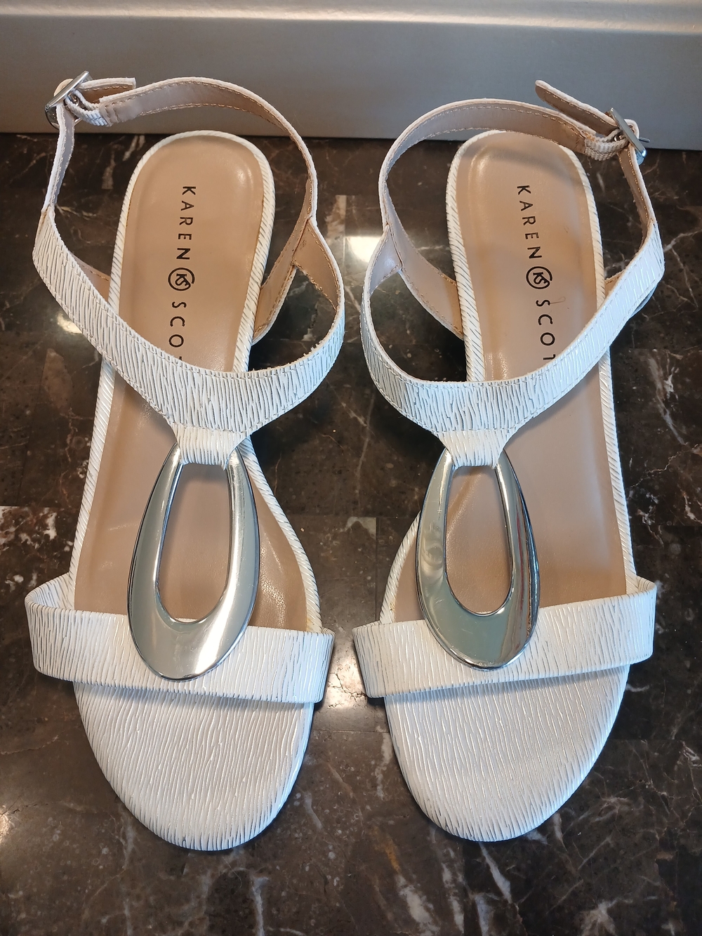 Karen Scott White Sandals